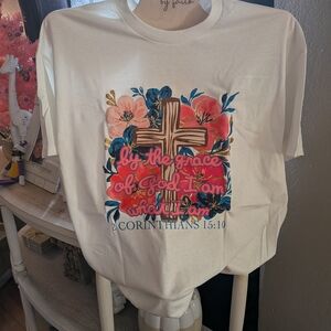 Floral Graphic White Tee